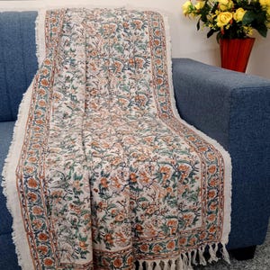 Premium Sofa throw Cozy Lightweight Knit Woven Cotton Decorative Couch, Bed Sofa Travel All Seasons Throw Soft Cotton Blanket, Home Decor