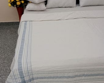 Organic cotton Solid Quilt Indian Kantha Quilt Bedding Kantha Queen Quilt Winter Blanket Bedding Bedspread Organic cotton