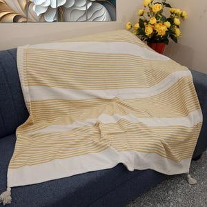 Sofa throw Cozy Lightweight Knit Woven Cotton Decorative Couch, Bed Sofa Travel All Seasons Throw Blanket with Tassels Cotton Throw Blanket