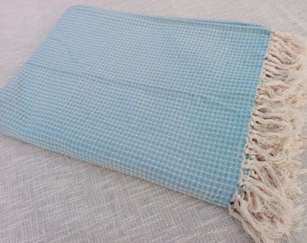 Sofa throw Cozy Lightweight Knit Woven Cotton Decorative Couch, Bed Sofa Travel All Seasons Throw Blanket with Tassels Cotton Throw Blanket