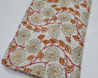 Vintage Floral Kantha Quilt, Indian Bedspread, Bohemian Throw Blanket