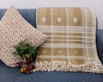 Wool Throw Blanket Handwoven Wool Throw, Designer Decorative Sofa Throw, Handmade Cottage Living Room Throw Décor throw blanket woven throw