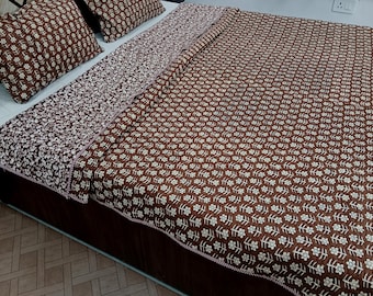 Reversible Organic Cotton Kantha Quilt Handmade Indian Solid Quilt Soft Winter Bedding,Queen Size Blanket, Eco-Friendly Cotton Batting Quilt