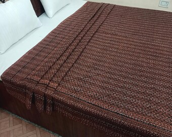 Kantha Bedcover Bedding Quilt Hand Block Floral Design Handblock Floral Print Kantha Throw Quilt Light Weight Block Print Quilted
