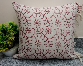 Cushion cover Pillow Cover All Sizes and Sofa Throw Home Decor Handmade Pillow Cover Indian | Modern Pillow Handblock print Handmade Throw