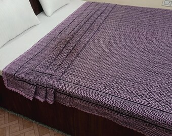 Kantha Bedcover Bedding Quilt Hand Block Floral Design Handblock Floral Print Kantha Throw Quilt Light Weight Block Print Quilted
