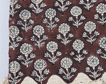 Hand Block Print Cotton Throw Blanket, Boho Tassels, Hand Loomed Bedding Décor