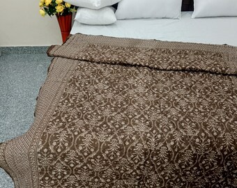 Organic cotton Solid Quilt Indian Kantha Quilt Bedding Kantha Quilt Winter Blanket Bedding Bedspread Organic cotton