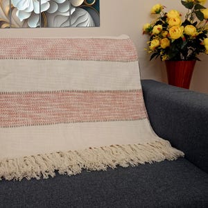 Sofa throw Cozy Lightweight Knit Woven Cotton Decorative Couch, Bed Sofa Travel All Seasons Throw Blanket with Tassels Cotton Throw Blanket