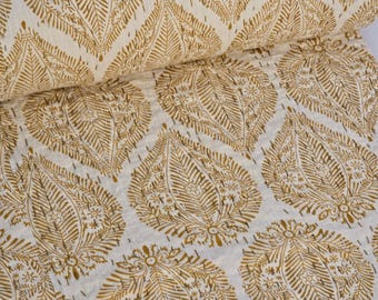 Premium Handmade Kantha Bedcover, Hand Block Floral Print Quilt Lightweight Kantha Throw, Pure Cotton Bedcover, Housewarming Gift