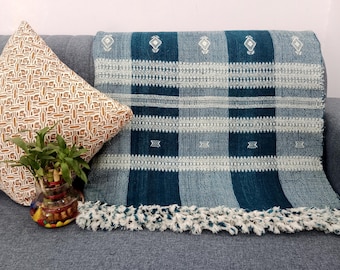 Wool Throw Woven throw Blanket Handwoven Wool Throw, Designer Decorative Sofa Throw, Handmade Cottage Living Room Throw Décor throw blanket