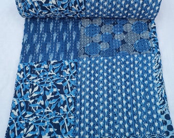 Kantha Quilt Throw bedspread Indian Quilt,Gift for Full Quilt Cotton,Handmade Kantha quilt Home Decore Kantha Quilt King