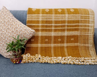 Wool Throw Woven throw Blanket Handwoven Wool Throw, Designer Decorative Sofa Throw, Handmade Cottage Living Room Throw Décor throw blanket