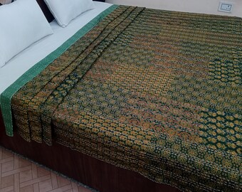 Ajrak or Ajrakh is a unique block printed textile. It displays special traditional designs and patterns Ajrak Vintage design kantha quilt