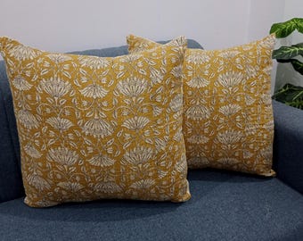 Decorative Cushion Covers Customize Size Pillows Shames Pillows Hand block Print Handmade Kantha Work Hand stitched Pillow 1 Pieces