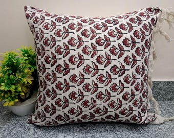 Cushion cover Pillow Cover All Sizes and Sofa Throw Home Decor Handmade Pillow Cover Indian | Modern Pillow Handblock print Handmade Throw