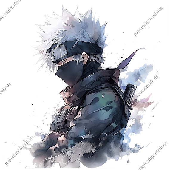 Mysterious Kakashi Art: Digital Download for Anime Fans and Collectors 