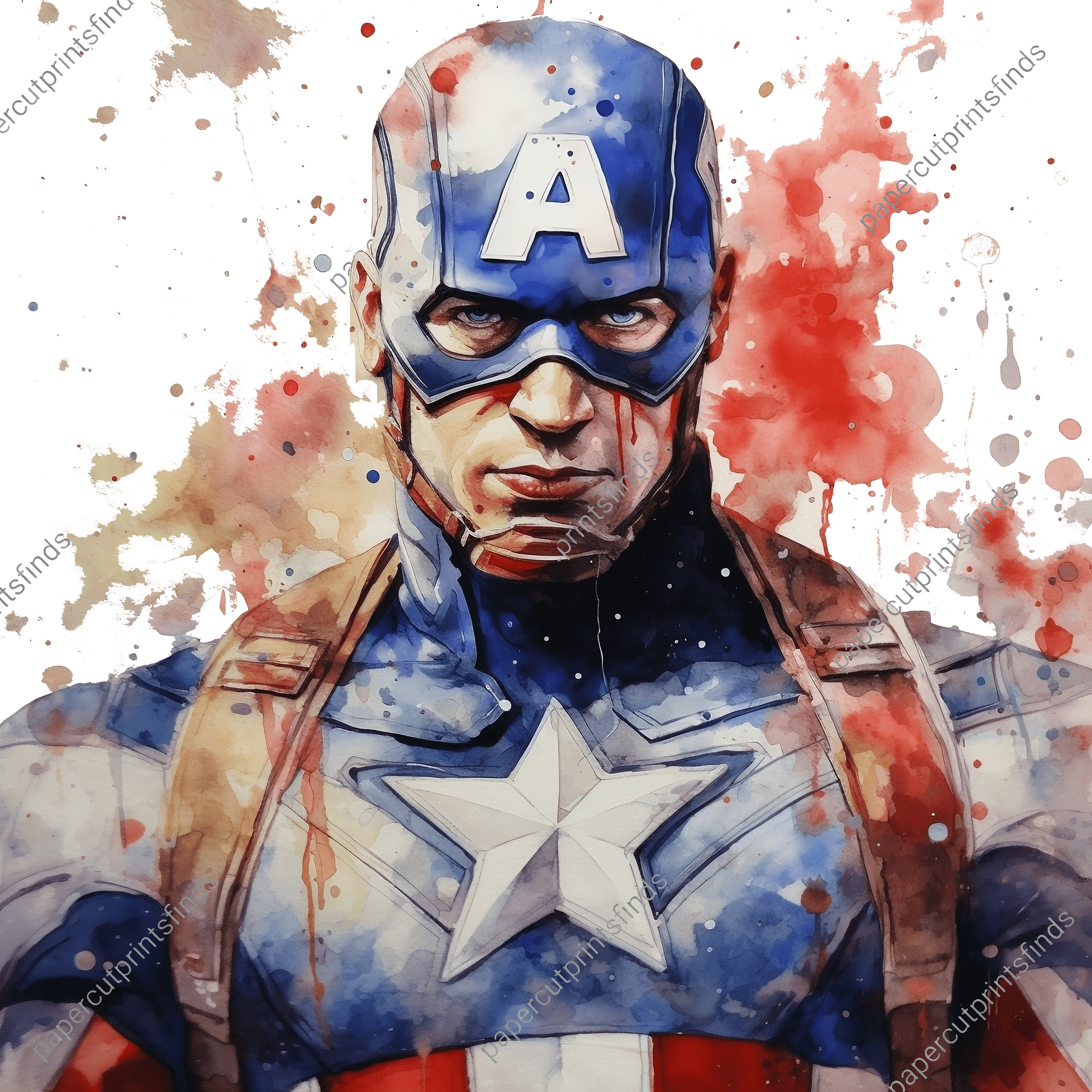 Marvel Superheroes Watercolor Bundle, 8 Highresolution Digital