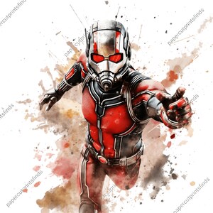Incredibile illustrazione dell&#39;acquerello di Ant-Man, download digitale ad alta risoluzione