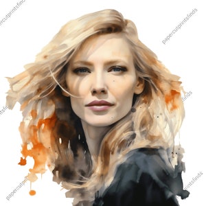 Elegant Cate Blanchett Art: Digital Download for Film Enthusiasts and Collectors