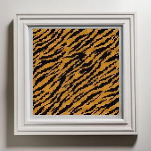Animal print cross stitch, tiger