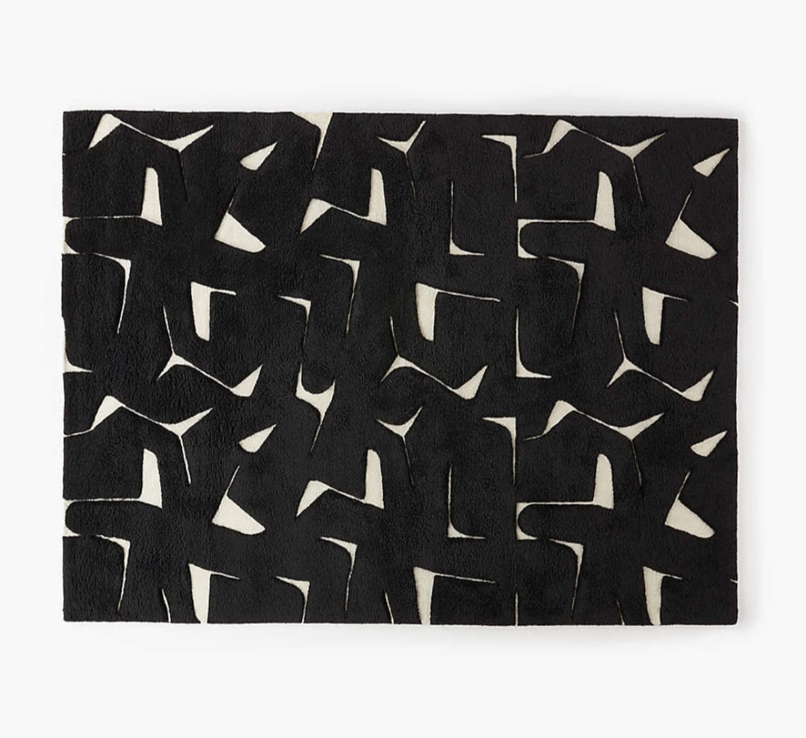 Sway Tufted Black and Neutral Area Rug for Living Room Etsy