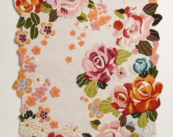Aracelli Veelkleurige onregelmatige vorm Handgetuft 100% wol handgemaakte karpetten voor slaapkamer Esthetisch, voor woonkamer, voor thuis