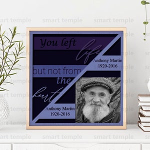Gepersonaliseerde Memorial Shadow Box SVG, Aanpasbare 3D Memorial Shadow Box SVG, Custom Memorial Gift, Memorial Poem SVG
