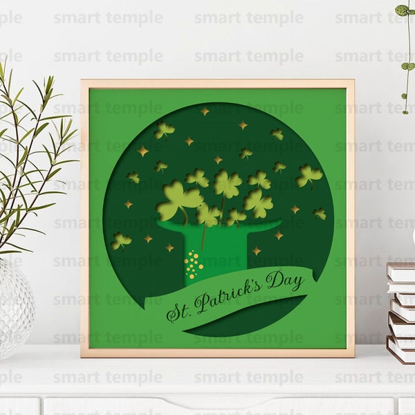 Clover Shadow Box Svg, Irish Clover Svg, Irish Holyday Shadow Box Svg, St Patrick Hat Shadow Box Svg, Irish Paper Cut, Irish Cricut Clover Shadow Box Svg, Irish Clover Svg, Irish Holyday Shadow Box Svg, St Patrick Hat Shadow Box Svg, Irish Paper Cut, Irish Cricut