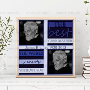 Aanpasbare 3D Memorial Shadow Box SVG, Gepersonaliseerde Memorial Shadow Box SVG, Custom Memorial Gift, Memorial Poem SVG