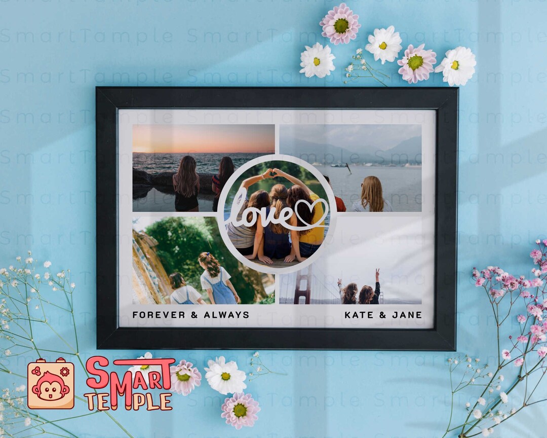 Best Friend Photo Collage Personalized Bff Photo Collage Etsy