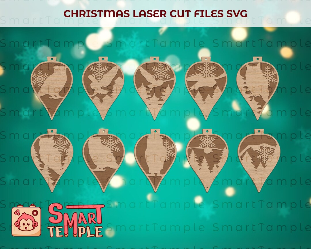 Christmas Tree Toys Svg Bundle Laser Cut File, Christmas Ball Tree ...