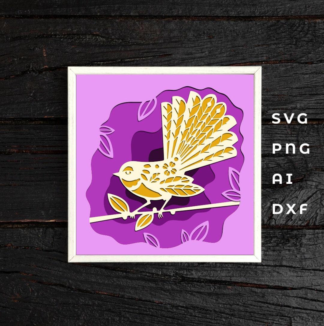 Bird Shadow Box Svg, Bird of Freedom, 3d Bird Svg, 3d Bird Card