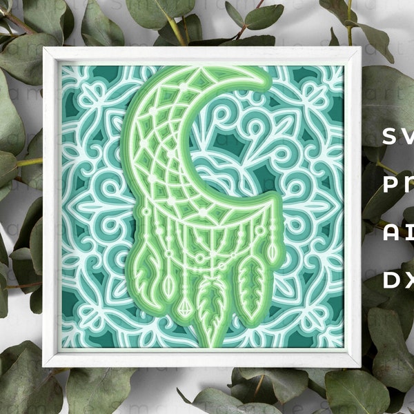 Feather Dreamcatcher Shadow Box SVG, Dream Catcher Mandala SVG, Dream Catcher Paper Cut, Dream Catcher Paper Craft, Dream Catcher Stencil Feather Dreamcatcher Shadow Box SVG, Dream Catcher Mandala SVG, Dream Catcher Paper Cut, Dream Catcher Paper Craft, Dream Catcher Stencil