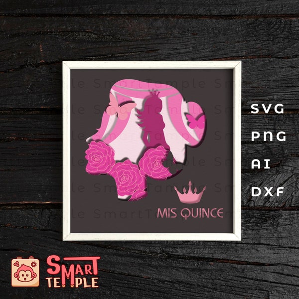 Mis Quince Shadow Box Svg, Princess Shadowbox Svg, Queen Shadow Box Svg, 3D Shadow Box SVG, Light Box Svg, Cricut Cut Files Mis Quince Shadow Box Svg, Princess Shadowbox Svg, Queen Shadow Box Svg, 3D Shadow Box SVG, Light Box Svg, Cricut Cut Files