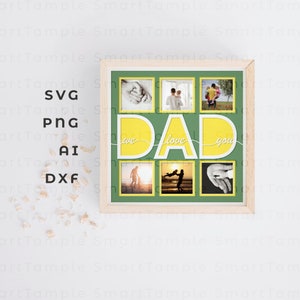 Vatertags-Schattenbox, Vatertags-Fotorahmen-Svg, Vatertags-3D-Box, Vatertags-Laserschnitt, beste Papa-Laserdateien, bester Papa aller Zeiten SVG