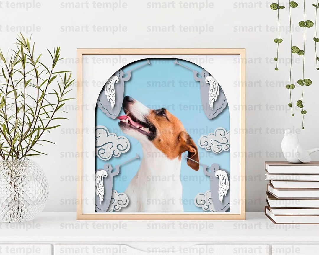 Pet Shadow Box Memorial SVG Dog Shadow Box Memorial Dog Etsy