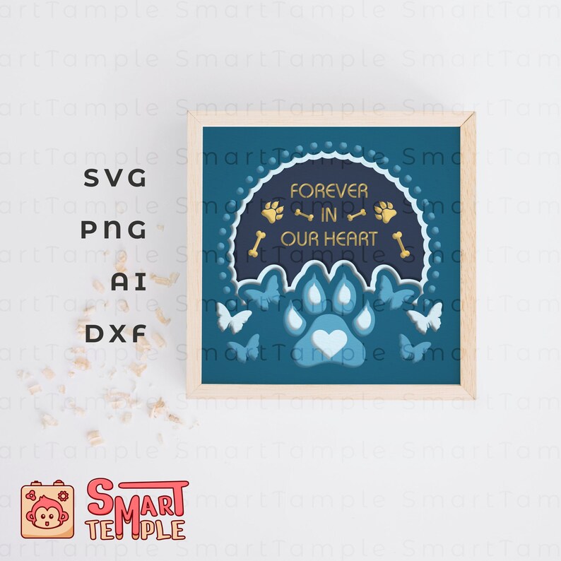 Pet Memorial Shadow Box Pet Memorial Svg Files Pet Memorial Etsy