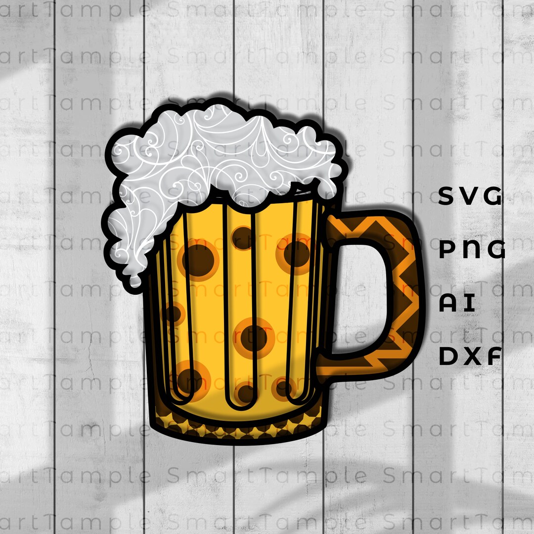 Beer Shadow Box, Beer Layered, 3d Beer Svg, 3d Beer Mug, Oktoberfest