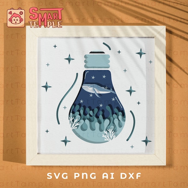 Whale Shadow Box Svg, Whale Svg Layered, Whale Multilayer, Underwater Shadow Box Svg, Orca Shadow Box, Sea Animal Svg Whale Shadow Box Svg, Whale Svg Layered, Whale Multilayer, Underwater Shadow Box Svg, Orca Shadow Box, Sea Animal Svg