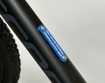 Personalized Bike Frame Tag: Custom Bicycle Accessory