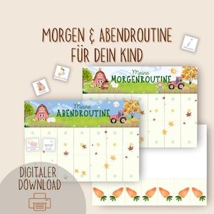 Morgen & Abendroutine für Kinder⎟Digitales Produkt⎟Montessori⎟Bauernhof⎟Farmer
