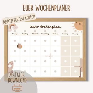 Plano semanal para crianças⎜Mais rotina para o seu dia a dia⎜Produto digital ⎜Montessori⎜Boho