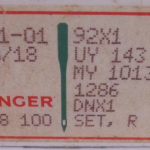 Rare Vintage Singer 4261  Sys 92X1 , UY 143 GS,  DNX1 , Nm 110/18  Zoje 26 Bag Closing Sewing machine needles