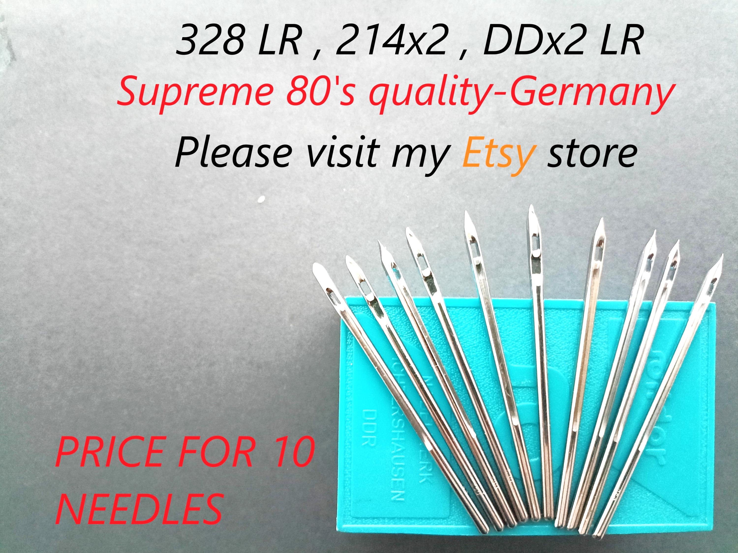 214x2 LR、328 LR、DDx2 LRレザーポイント工業用ミシン針説明を読む