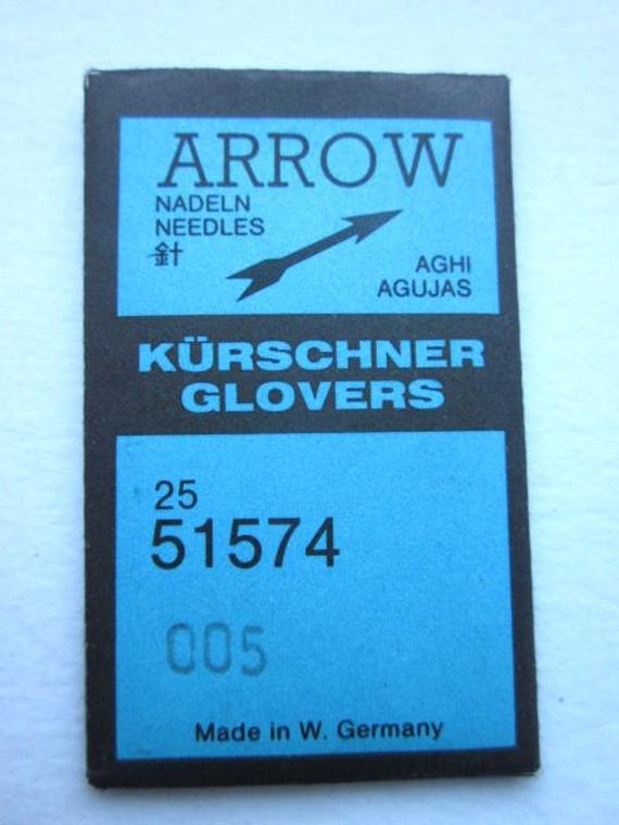 25 Glovers Leather Hand Sewing Needles: Three-edged Tip, Size