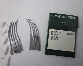 10x GROZ-BECKERT  UY8454 GS ,151x23 , SY1435  Nm:90/14/036  Overlocking Singer246  Merrow70 Sewing machine needles