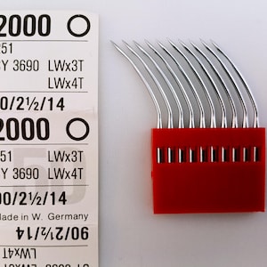 Lammertz  251 , LWx3T , LWx4T , SY3690 , Nm:90/14  Serger overlock Curved sewing machine needles