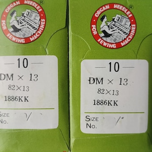 20 Pcs ORGAN Japan: 82x13 ,DMx13 ,82x1 , SY 1246,  Size 100/16 ,110/18  Sewing machine needles