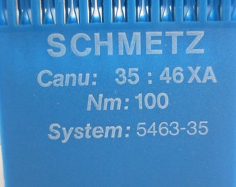 5463-35 CL, Sizes 100/16 ,110/18  Canu35:46XA Pfaff KI.491-900/53 Sewing machine needles Schmetz Germany